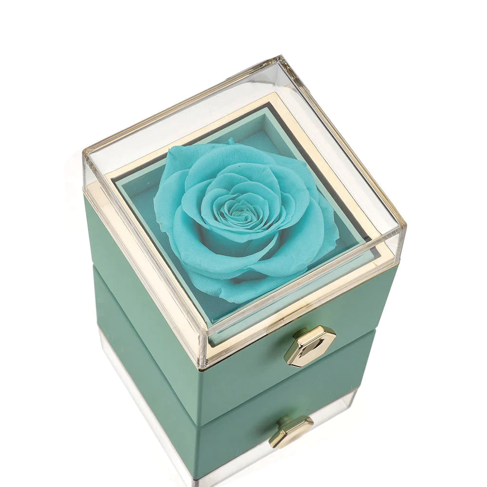 Caja Rosa Eterna - Collar y Rosa Real