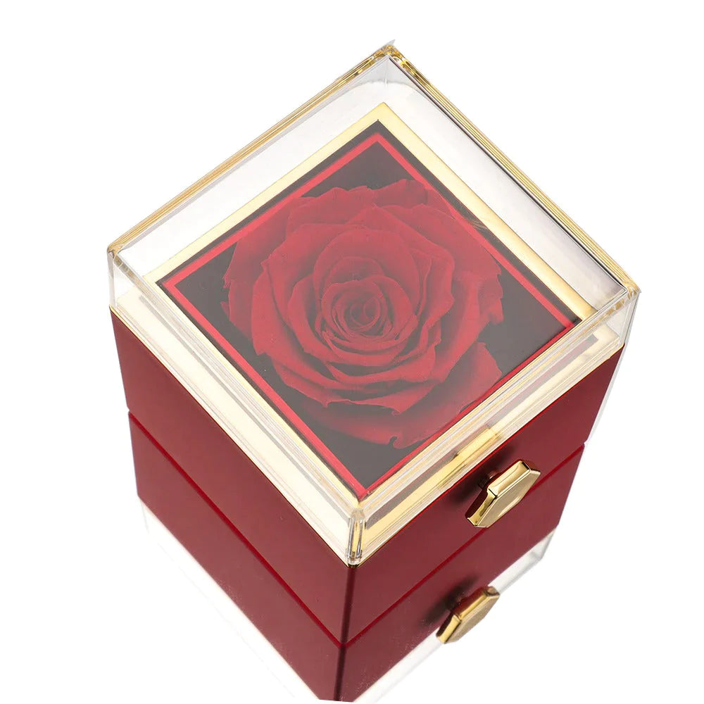 Caja Rosa Eterna - Collar y Rosa Real